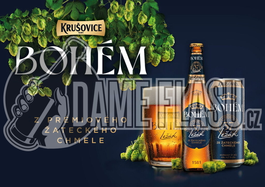 Krušovice 11,5 BOHÉM 4,7,% 0,5 l (plech)